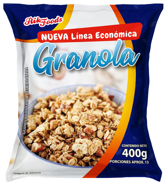 Granola con fruta deshidratada